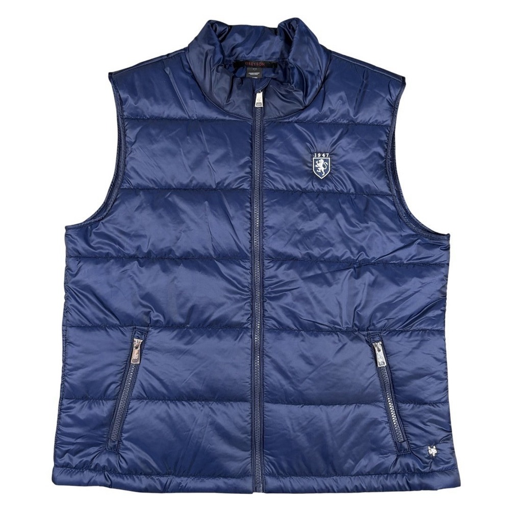 Greyson Eos Luxe Vest Women's Large Blue Full Zip Puffer Quilted Golf Activewear